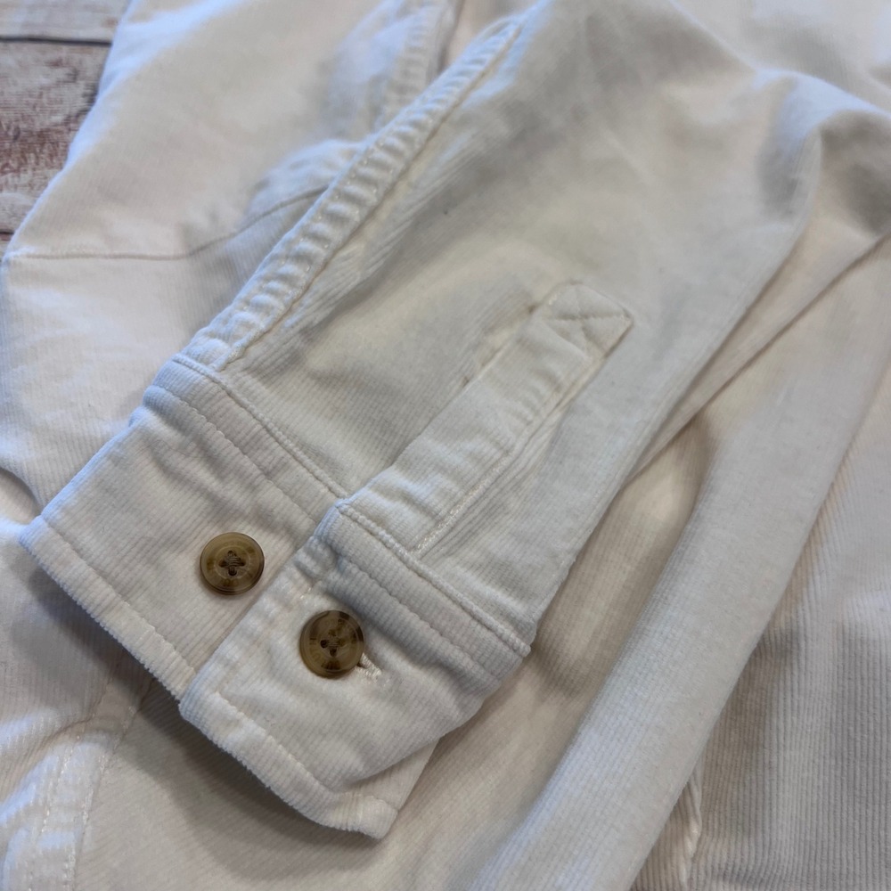 Duluth Trading Co Womens Cream Corduroy V-Neck Tunic Top Pullover Shirt Size‎ M - Picture 10 of 10